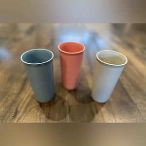 GUC Set of 3 Vintage Tupperware 116 Cups 9oz , Light Colors